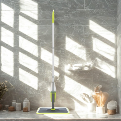 Serpillère vert un tampon