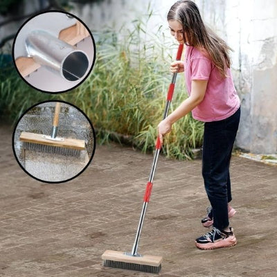 Balai brosse en travail