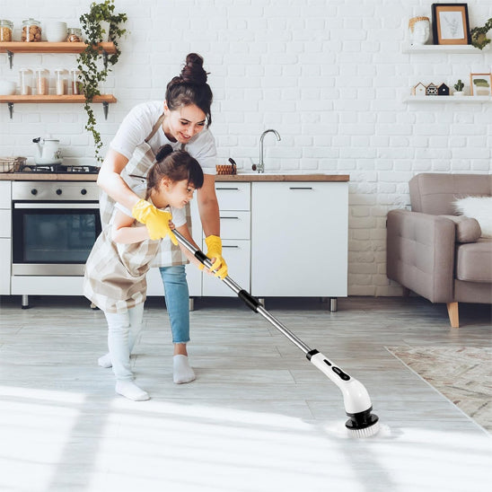 Balai brosse mere et enfant