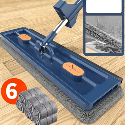 Balai serpillère professionnel 6 pces Bleu