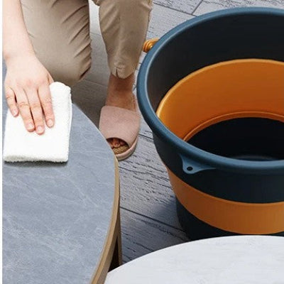 Seau pliable nettoyage table2