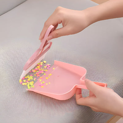 pelle et balayette rose confettis